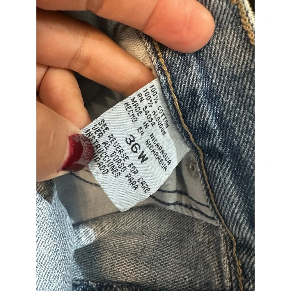 *Vintage Bugle Boy 760 Jean Shorts Mens 36 Blue‎ Lightwash Denim Classic Dad 10